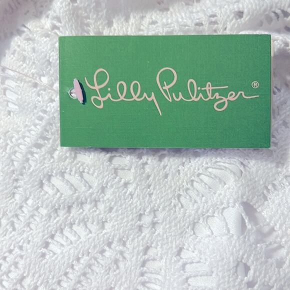 🆕 Lilly Pulitzer Foley Dress Womens Size XS Resort White Knit Lace Beachy NWT - Picture 8 of 16